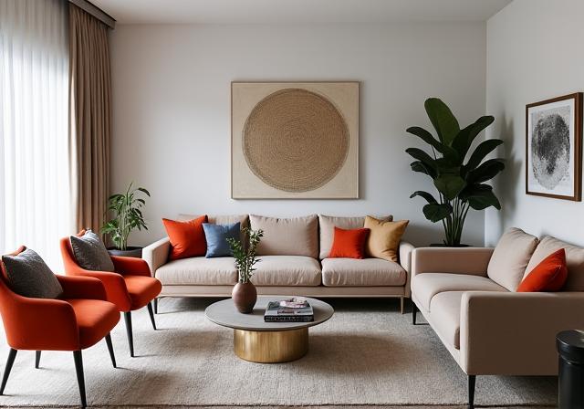 Elegante salón con mobiliario moderno de Muebles del Sol